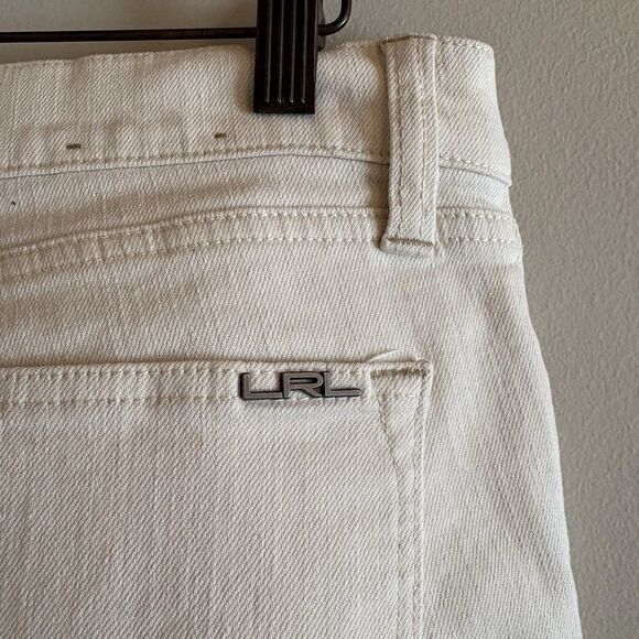 Ralph Lauren Mid Rise Moderate Straight Leg Ivory Classic Stretch Jeans SZ 6 - Picture 6 of 10